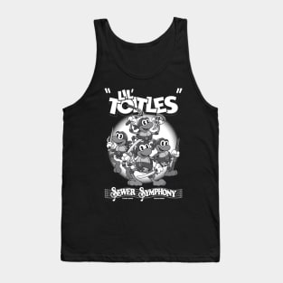 Vintage Cartoon Ninja Turtles - Rubberhose Toitles - Sewer Symphony Tank Top